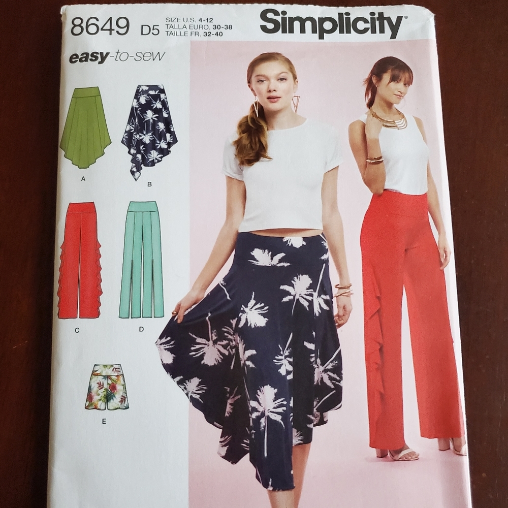 Simplicity easy to sew pattern 8649